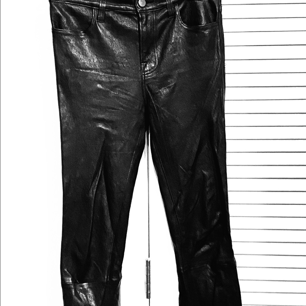 J Brand Leather Boot Cut Pants
